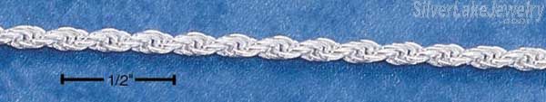 24" Sterling Silver 050 Solid Dc Rope Chain (2.25 mm) - Click Image to Close