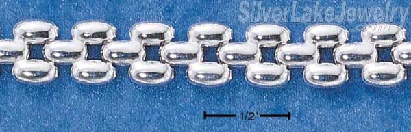 7" Sterling Silver Stampato 220 Chain - Click Image to Close