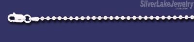 Sterling Silver 24" Ball Bead Chain 2mm - Click Image to Close
