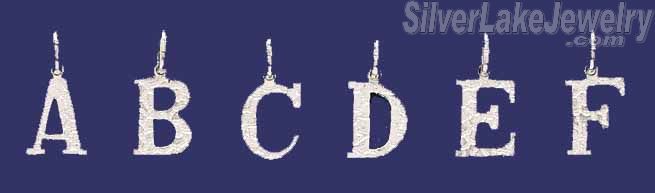 Sterling Silver Initial Letter O Charm Pendant - Click Image to Close