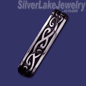 Sterling Silver Celtic Cuff Bangle 16mm - Click Image to Close