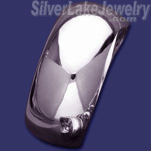 Sterling Silver Plain HP Cuff Bangle 31mm - Click Image to Close