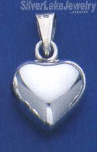 Sterling Silver Harmony Heart Bell Chime 19mm Charm Pendant - Click Image to Close