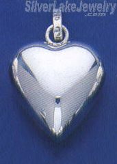 Sterling Silver Harmony Heart Bell Chime 24mm Charm Pendant - Click Image to Close