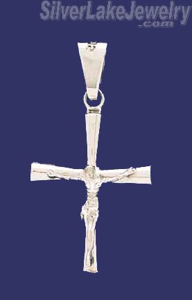 Sterling Silver Cross Crucifix Charm Pendant - Click Image to Close