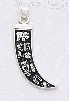 Sterling Silver Lucky Good Luck Charm Pendant - Click Image to Close