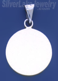 Sterling Silver Engravable Round Charm Pendant - Click Image to Close