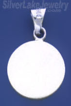 Sterling Silver Engravable Round Charm Pendant - Click Image to Close