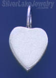 Sterling Silver Engravable Heart (Thick) Charm Pendant - Click Image to Close