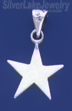 Sterling Silver Engravable Star Charm Pendant - Click Image to Close