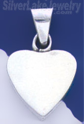 Sterling Silver Engravable Heart Charm Pendant - Click Image to Close