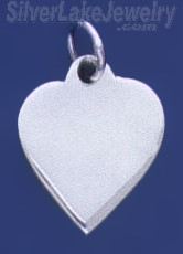 Sterling Silver Engravable Heart Charm Pendant - Click Image to Close