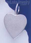 Sterling Silver Engravable Heart (Thick) Charm Pendant - Click Image to Close