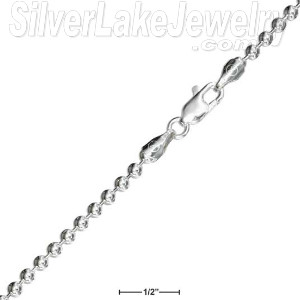 20" Sterling Silver 300 Bead Chain (3mm)