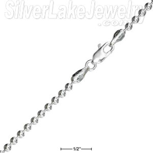 28" Sterling Silver Bead Chain 3mm