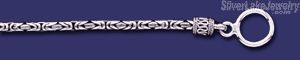 Sterling Silver 7" Byzantine Indonesian Handmade Toggle Bracelet