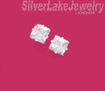 Sterling Silver 7mm Princess Cut White CZ Stud Earrings