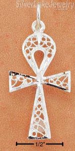 Sterling Silver Filigree Ankh Charm