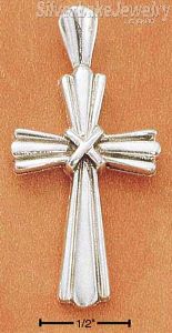 Sterling Silver Lined Cross Pendant With "X" In Center