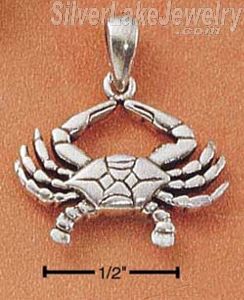 Sterling Silver Crab Pendant