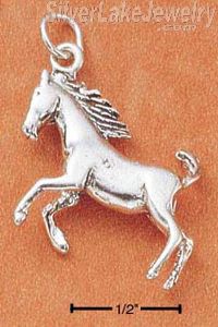 Sterling Silver Three Dimensional Rearing Horse Charm