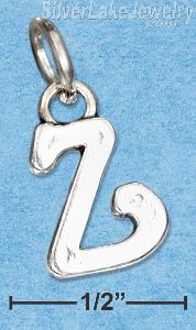Sterling Silver Scrolled Letter "Z" Charm