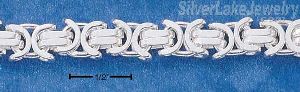 20" Sterling Silver Flat Byzantine 100 Chain (6mm)