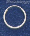 Sterling Silver 14mm Endless Hoop Earrings 1mm tubing