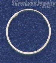 Sterling Silver 25mm Endless Hoop Earrings 1mm tubing