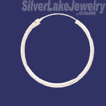Sterling Silver 45mm Endless Hoop Earrings 3mm tubing