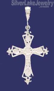 Sterling Silver DC Cross Charm Pendant