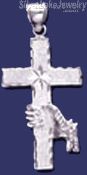 Sterling Silver DC Big Cross Charm Pendant