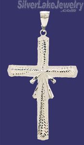 Sterling Silver DC Big Cross Charm Pendant