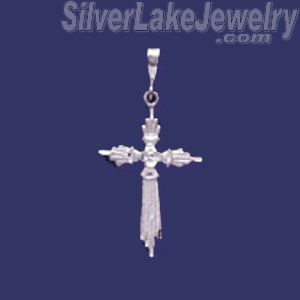 Sterling Silver DC Cross Charm Pendant