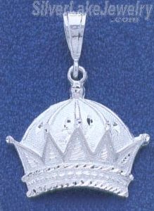 Sterling Silver DC Big Crown Charm Pendant