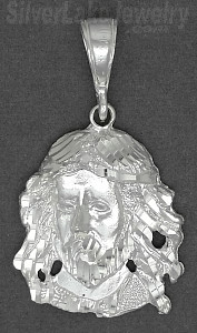 Sterling Silver DC Jesus Christ Face Charm Pendant