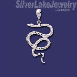 Sterling Silver DC Big Snake Charm Pendant