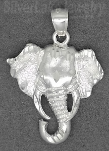 Sterling Silver DC Elephant Head Charm Pendant