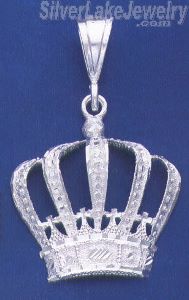 Sterling Silver DC Big Crown Charm Pendant