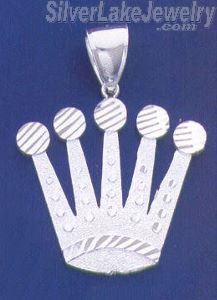 Sterling Silver DC Big Crown Charm Pendant