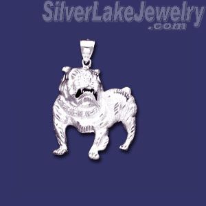 Sterling Silver DC Big Bulldog Charm Pendant