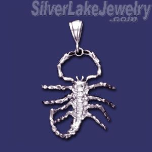 Sterling Silver DC Big Scorpion Charm Pendant