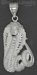 Sterling Silver DC Large Cobra w/Human Face Charm Pendant