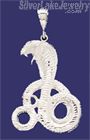 Sterling Silver DC Snake Cobra Charm Pendant