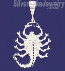 Sterling Silver DC Big Scorpion Charm Pendant