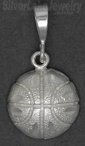 Sterling Silver DC Basketball Charm Pendant