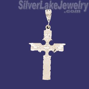 Sterling Silver DC Cross w/Shroud Charm Pendant