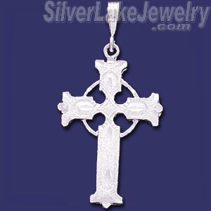 Sterling Silver DC Cross w/Circle Charm Pendant
