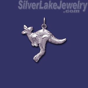 Sterling Silver Kangaroo Animal Charm Pendant