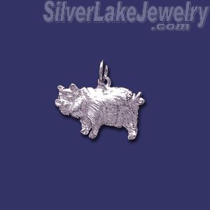 Sterling Silver Pig Animal Charm Pendant